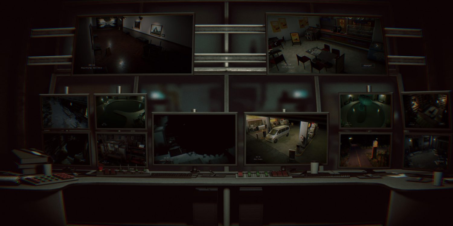An observation room screenshot from I'm on Observation Duty 7, co-developed and ported by Dreamloop Games